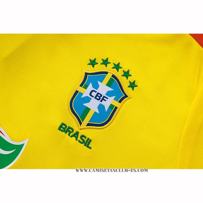 Chandal del Brasil 25-26 Manga Corta Amarillo - Pantalon Corto